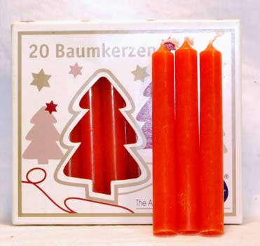 1/2" Orange Chime Candle 20 pack