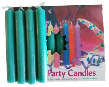 1/2"Dark Green Chime Candle 20 pack