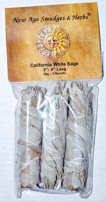 White Sage smudge stick 3pk 3"