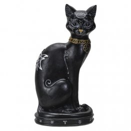 11.8" Black Cat Statue
