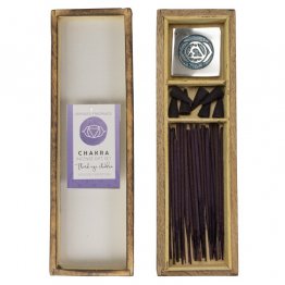 Third Eye Chakra Wooden Box Incense Gift Set