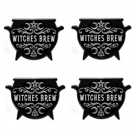 Witches Brew Cauldron Coasters (set of 4)