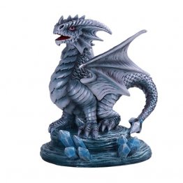 Blue Baby Rock Dragon Wyrmling Statue