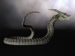 Lindworm Spirit Named Aganz - Ancient, Wingless Dragon With Ancient Power