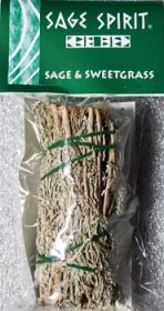 Sage & Sweetgrass smudge stick 5"