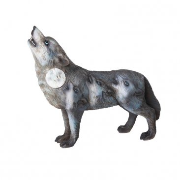 Wolf Spirit Guide Totem Animal Statue - Howling Wolves