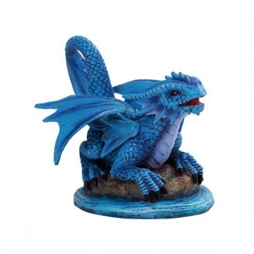Blue Baby Water Dragon Fantasy Statue