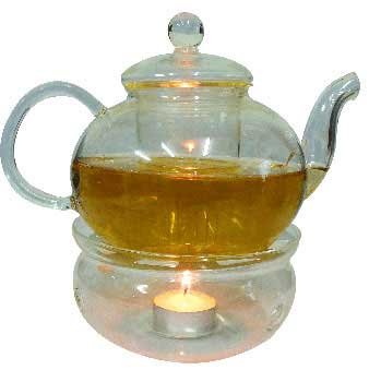 Glass Teapot W/ Warmer