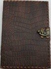 Brown Python Leather W/ Latch
