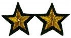 Star Sew-On Patch Green  (Set Of 2) 2"